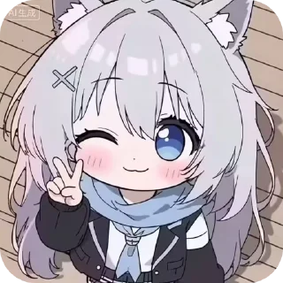 Video sticker 💇 白子の可爱表情包库 @xinaxinachai