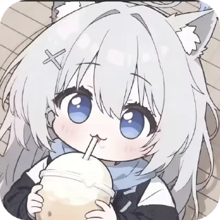 Telegram stiker 💇 白子の可爱表情包库 @xinaxinachai