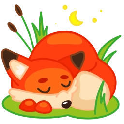 Sticker 😴 chpic.su • @EmojisTG | Лисёнок