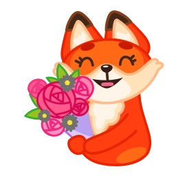 Sticker 💐 chpic.su • @EmojisTG | Лисёнок