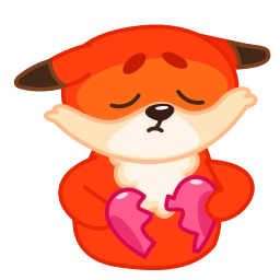 Sticker 💔 chpic.su • @EmojisTG | Лисёнок