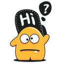 Telegram sticker 😜 Yellow Monster @stickersb2b