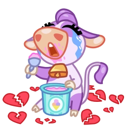 Телеграм стикер 💔 Milka