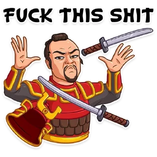 Telegram sticker 🤬 Samurai