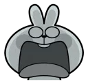 Telegram sticker 😨 Spoiled Rabbit Face