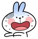 Telegram sticker 😰 Spoiled Rabbit Face