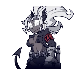 Telegram sticker ⛓️ Helltaker 🥞