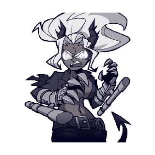 Telegram sticker ⛓️ Helltaker 🥞