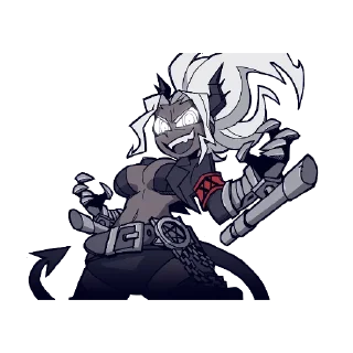 Telegram sticker ⛓️ Helltaker 🥞