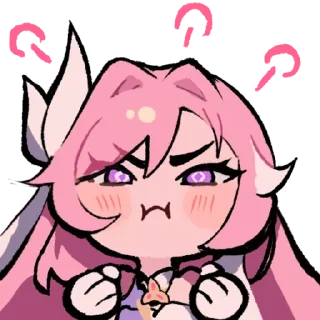 Telegram sticker 😠 Elysia stickers edition ✨✨ :: @fStikBot