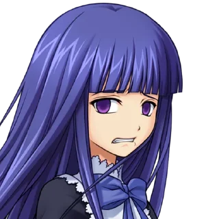 Телеграм стикер 😬 Umineko no Naku Koro ni Chiru (うみねこのなく頃に散)
