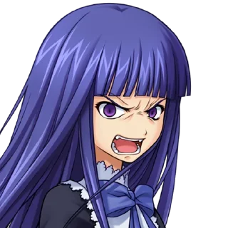Телеграм стикер 😠 Umineko no Naku Koro ni Chiru (うみねこのなく頃に散)
