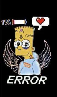 Telegram stiker 🌟 Грустный Барт