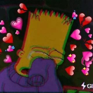 Telegram stiker 🌟 Грустный Барт