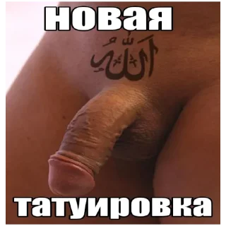 Telegram sticker 🍆 АЛЛАХ ПИДОРАС