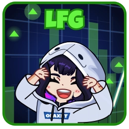 Telegram sticker 📈 OlaXBT  by @PixarBros