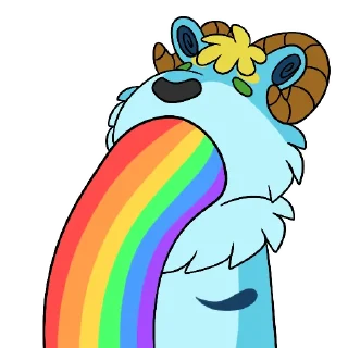 Telegram sticker 🌈 Rainy the Ram 🐏 @RainyRam
