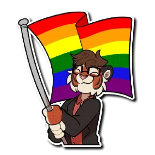 Telegram sticker 🏳️‍🌈 Isaac