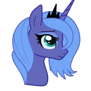 Telegram sticker 🙁 Princess Luna | @MyLittlePony_bots