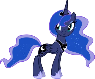 Telegram sticker 😊 Princess Luna | @MyLittlePony_bots