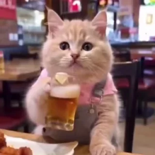 Video sticker 🍺 Gatinhos da kami