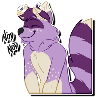 Telegram sticker 👍 Rocky Raku-n's Stickers