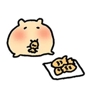 Telegram sticker ⭐ 쟈근 햄스타의 겨울나기 @moe_sticker_bot