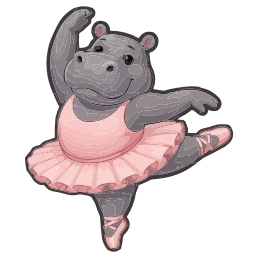 Sticker 🦛 Мульт от @emoji_from_katejka