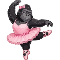 Sticker 🦍 Мульт от @emoji_from_katejka
