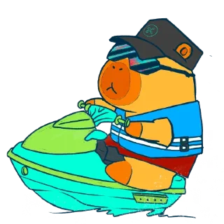 Telegram stiker 🌊 Dripped Out Yapybaras
