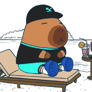 Telegram stiker 🌅 Dripped Out Yapybaras