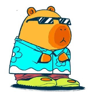 Telegram stiker 🕶️ Dripped Out Yapybaras