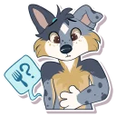 Telegram sticker 🍴 Mokie Mutt