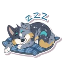 Telegram sticker 💤 Mokie Mutt