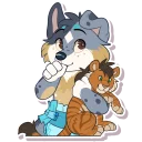 Telegram sticker 😇 Mokie Mutt