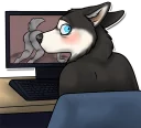 Telegram sticker 💻 Furries - by Sidian