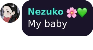 Telegram sticker 🙂 Nezuko's sticker pack (@Zenitsu_wife_Nezuko)