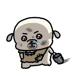 Video sticker ⭐ 왕초 복슬이를 돌봐주실래요? 2 @manbull_sticker_bot