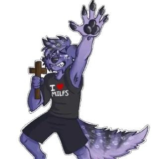 Телеграм стикер ✝️ Bluejay