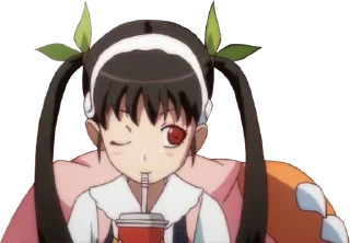 Телеграм стикер 👀 Monogatari Series Pack - @bourros