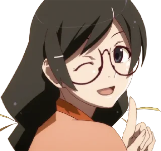 Телеграм стикер 😉 Monogatari Series Pack - @bourros