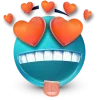 Video sticker 🤩 Teal Face Emoji @T...