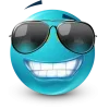 Sticker 🤩 Teal Face Emoji @TgEmojis