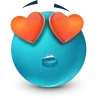 Video sticker 🤩 Teal Face Emoji @T...