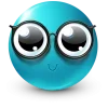 Sticker 🤩 Teal Face Emoji @TgEmojis