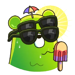 Video sticker 🥵 Green Bear @stickerstgrm
