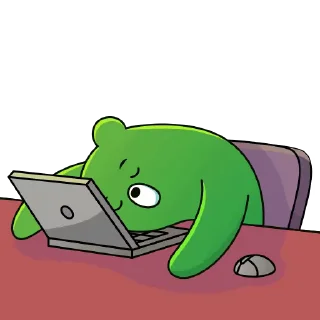Video sticker 💻 Green Bear @stickerstgrm