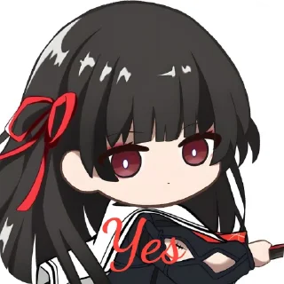 Video sticker 👍 Chisa waifu 🖤