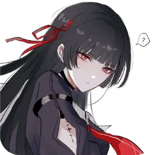 Telegram sticker 🤨 Chisa waifu 🖤