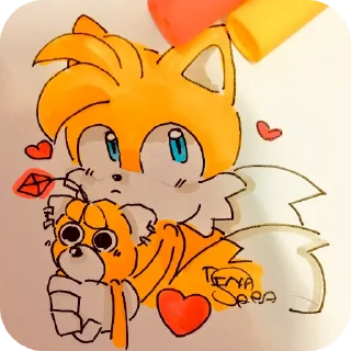 Sticker ❤ Tails&T.Doll/TailDoll//@PlushiToru